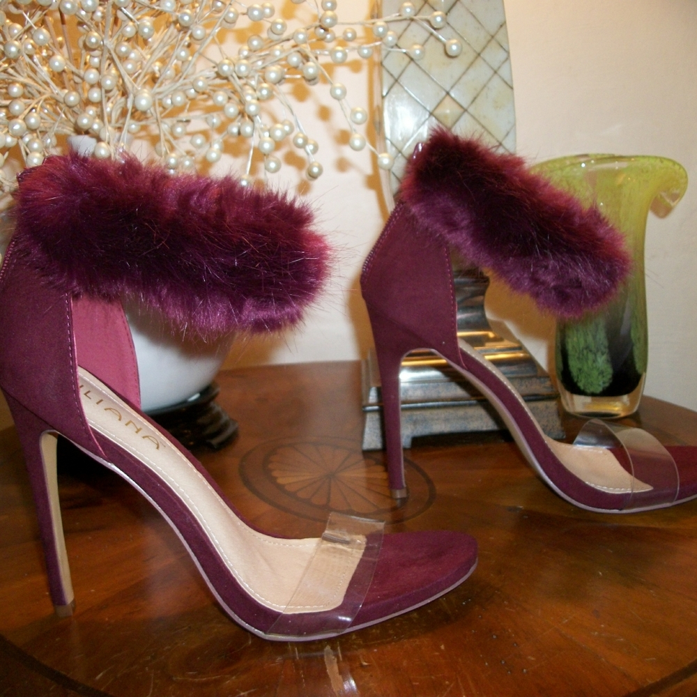 Liliana Fur top high heel shoes